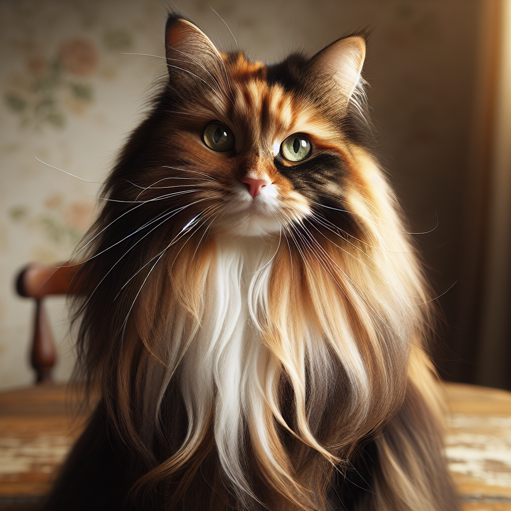 long hair calico cat