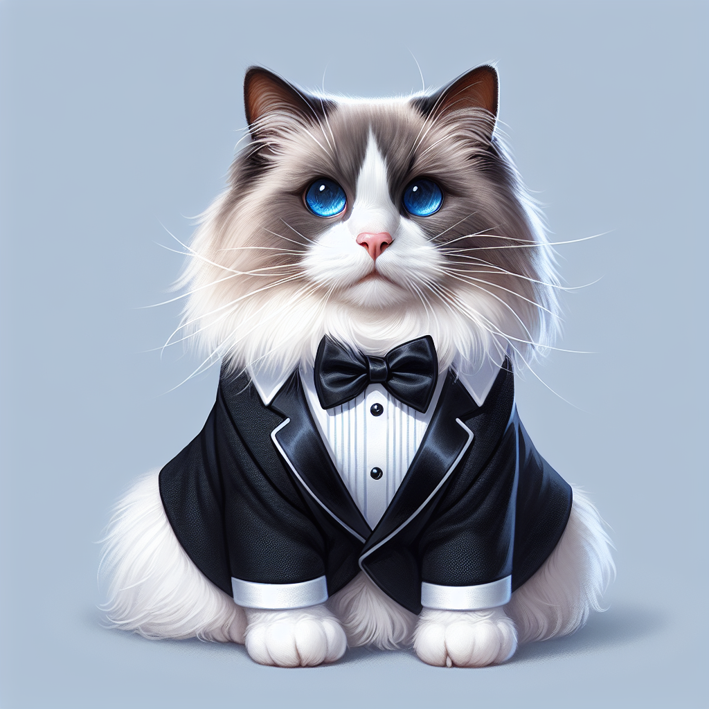 tuxedo ragdoll cat