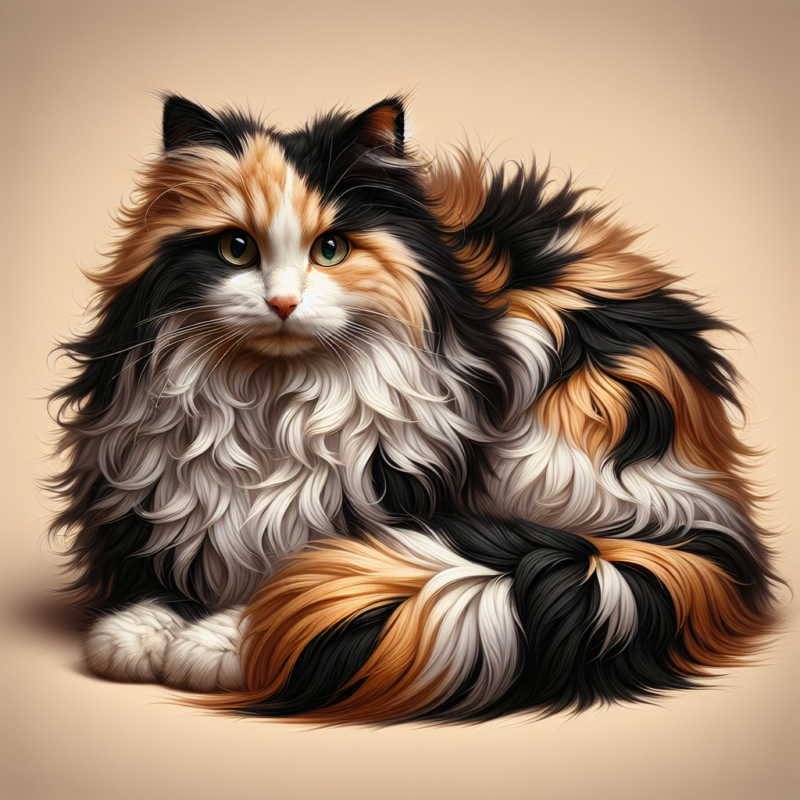 long hair calico cat